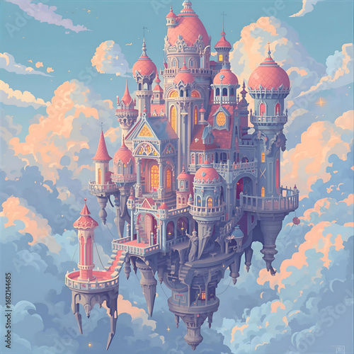 fantasy landscape with castle