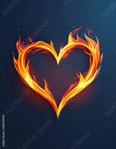 Wallpaper Mural Heart of fire Torontodigital.ca