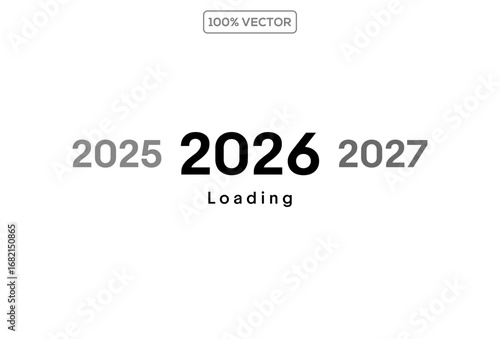 2026 loading new year beginning business future vision success goal progress innovation strategy vector