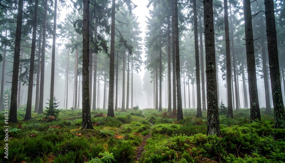 Fototapeta premium Misty forest path