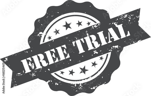 free trial Rubber Stamp Vector Template	