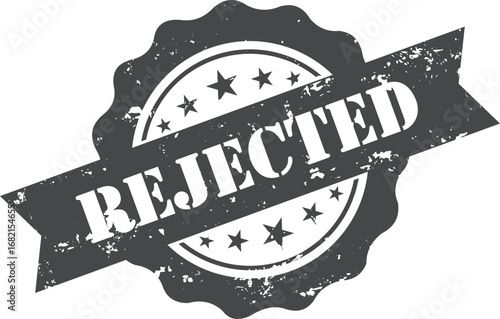 rejected Rubber Stamp Vector Template	