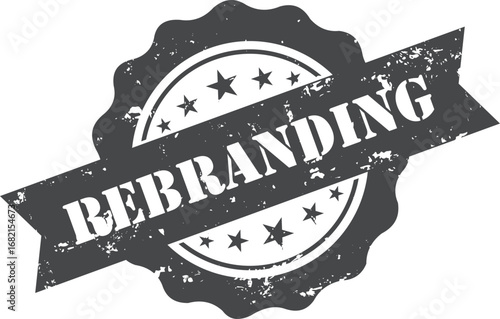 rebranding Rubber Stamp Vector Template	