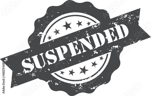 suspended Rubber Stamp Vector Template	