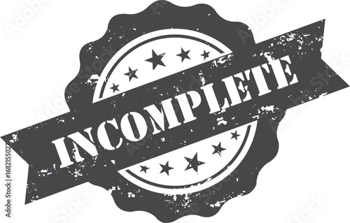 incomplete Rubber Stamp Vector Template	