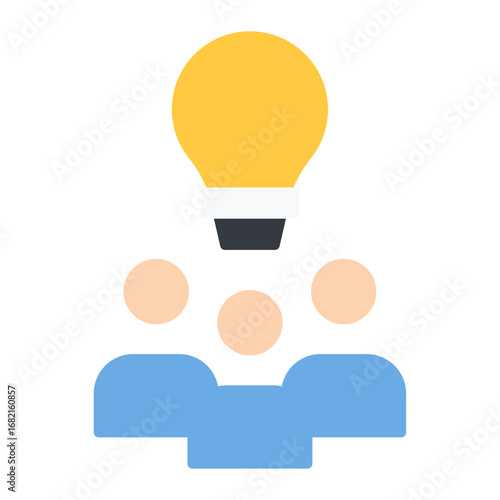 human head with idea bulb