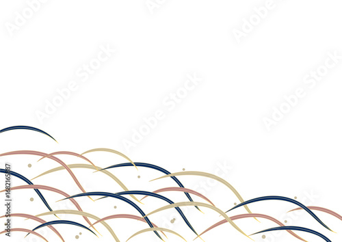 伝統的な和柄の背景素材。日本の紋様素材。露芝紋