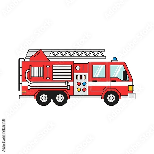 Cartoon Fire Truck Illustration