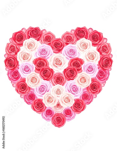 Wallpaper Mural Heart-shaped bouquet of roses Torontodigital.ca