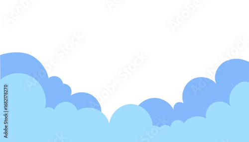 Blue Cloud Footer Background 