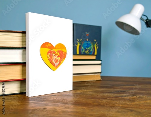 Wallpaper Mural Heart-shaped design on white book Torontodigital.ca