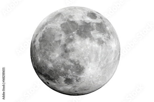 Full moon, grayscale.  Detailed surface texture
