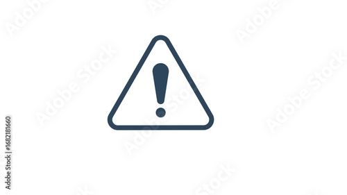 Problem icon animation. Problem identification, critical, urgent and important issue warning symbol. Transparent background