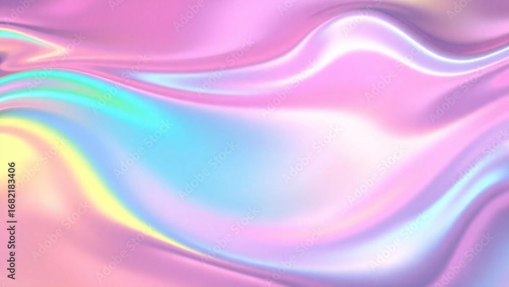 Obraz premium Abstract pastel swirls of holographic light and color