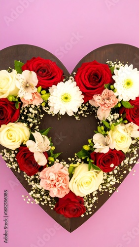 Wallpaper Mural Heart-shaped floral arrangement (3) Torontodigital.ca