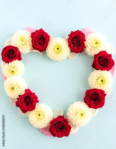 Wallpaper Mural Heart-shaped floral arrangement Torontodigital.ca