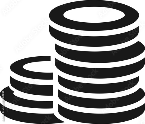 Unstable or Tipping Coin Stack Icon