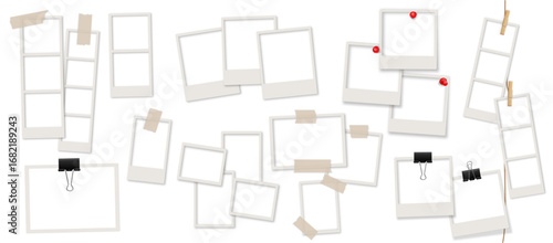 transparent many filled all polaroids frames with tape no fill