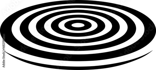 Vector Silhouette of a Ripple Spreading in Water