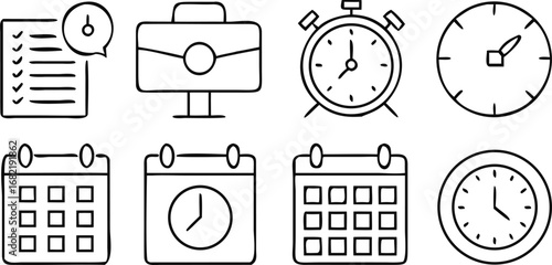 line-art-icons-about-time-management-including-wal