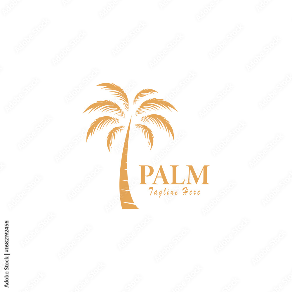 Obraz premium Palm Tree Summer Tropical Logo