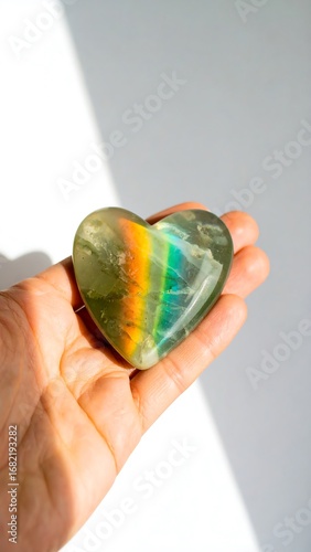 Wallpaper Mural Heart-shaped iridescent gemstone Torontodigital.ca