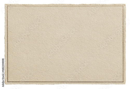 Plain beige paper, framed