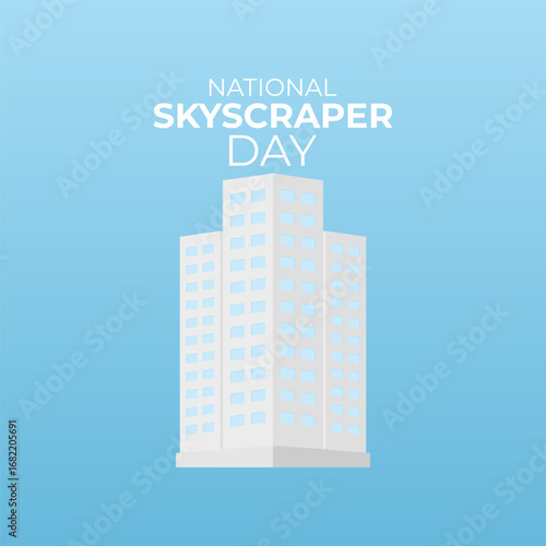 vector graphic of National Skyscraper Day ideal for National Skyscraper Day celebration