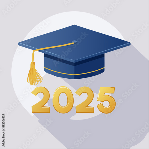 Class of 2026 Cap. A classic graduation cap (mortarboard) shown from the side, with the tassel forming the shape of the numbers "2026".
