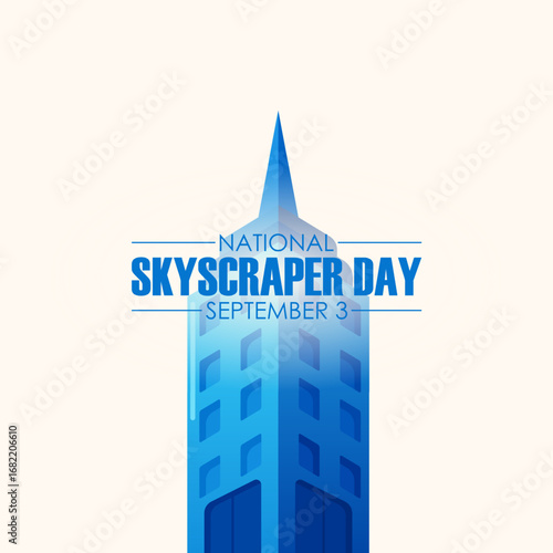 vector graphic of National Skyscraper Day ideal for National Skyscraper Day celebration