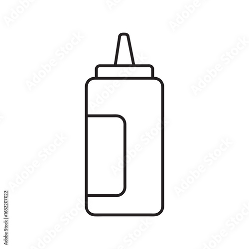 Ketchup Bottle line icon, outline vector sign, linear simple illustration for web and app..eps