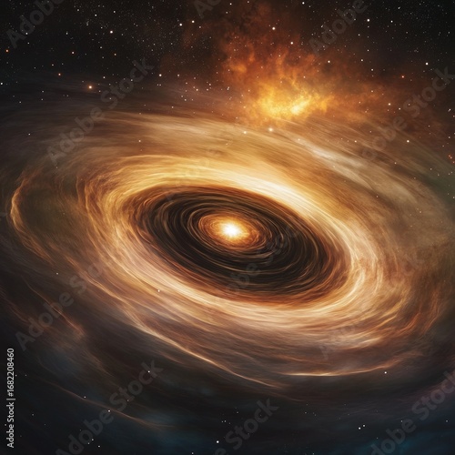 Wallpaper Mural Swirling cosmic vortex with bright center in a vast and star filled space a celestial phenomenon Torontodigital.ca