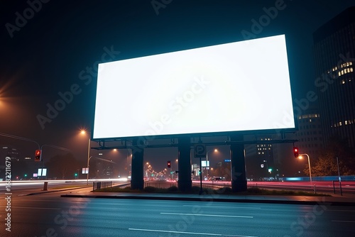 Glowing Urban Billboard Display