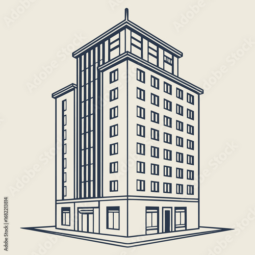 vector illustration of building icon