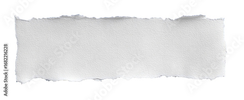 Ripped rectangular piece of white paper (2)