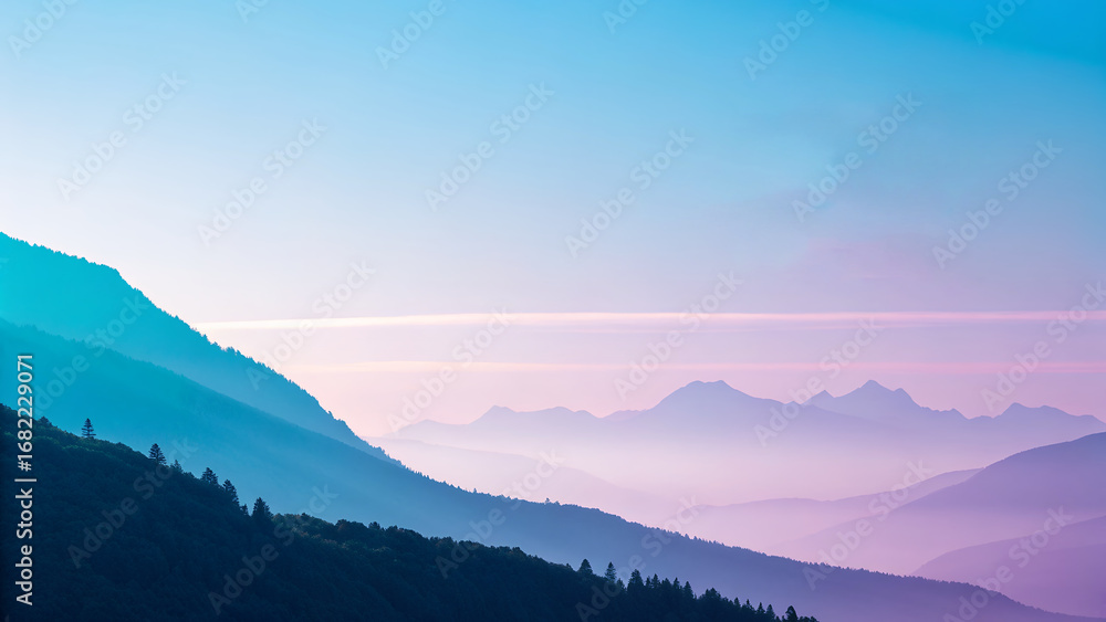 Fototapeta premium mountains in the fog