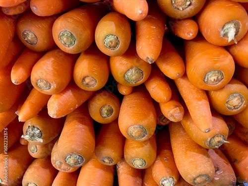 carrots on a market