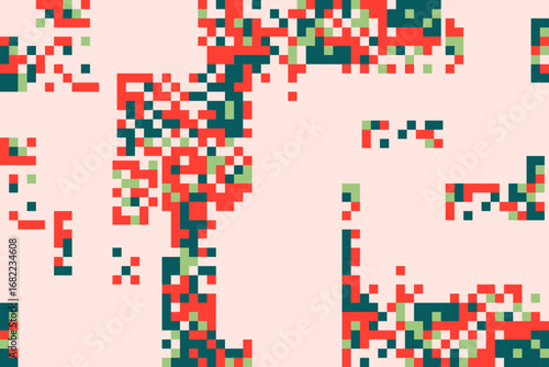 pixel art vector illustration Christmas colors 