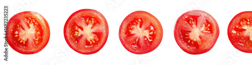 Wallpaper Mural Five tomato slices, close-up Torontodigital.ca