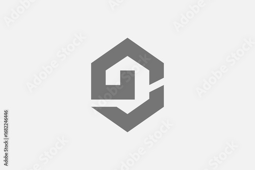 Letter GV home modern logo