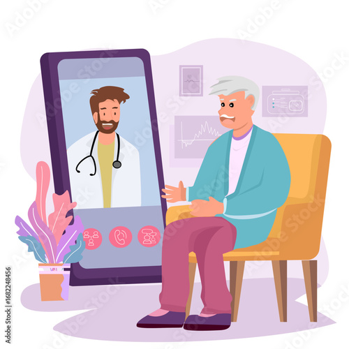 Virtual Consultation between Senior Patient and Doctor