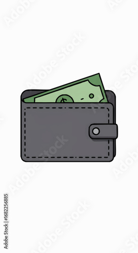 Wallet with Money Icon