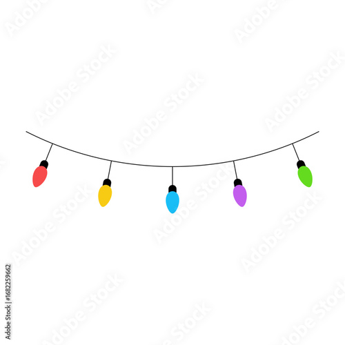 colorful string light element