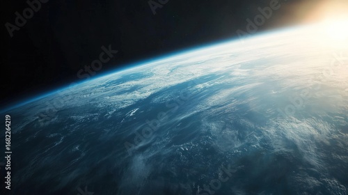 Wallpaper Mural Breathtaking view of planet earth from space showcasing the atmosphere and the curvature of the planet surface Torontodigital.ca