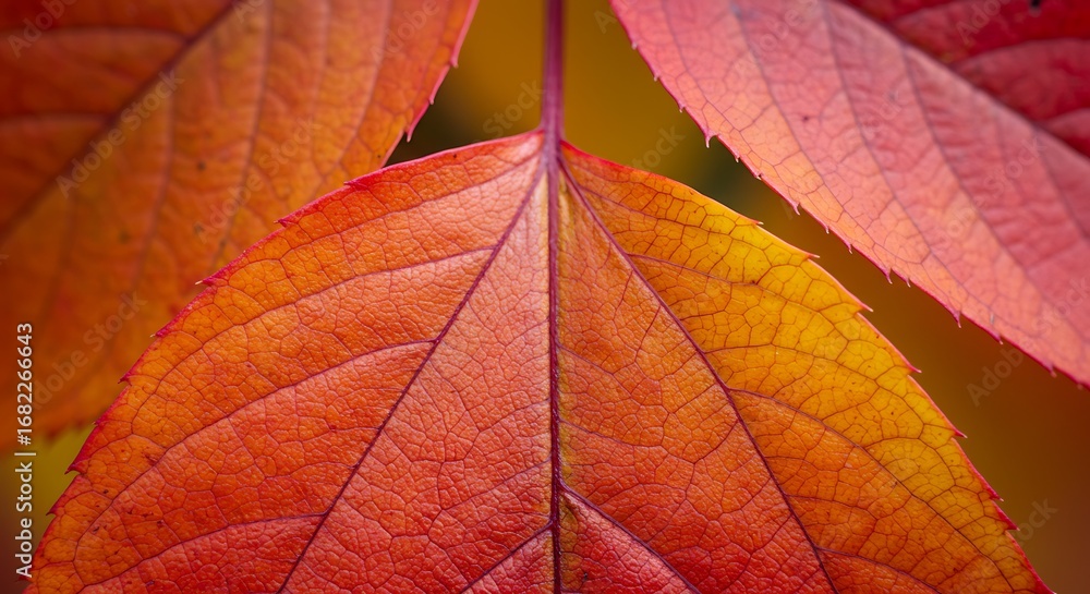 Obraz premium Vibrant Autumn Leaves with Rich Orange and Yellow Hues