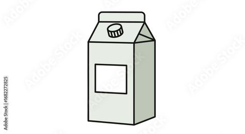 Simple illustration of a milk carton, a common dairy product.