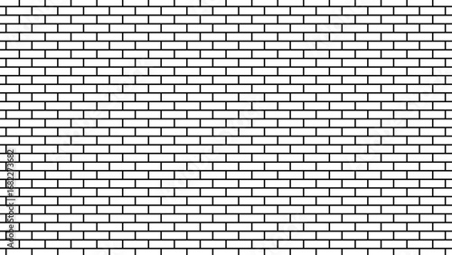 black ceramic tiles wallpaper. white brick wall used for background. Abstract empty stucco masonry pavement floor and wall limestone brickwork concrete texture. 