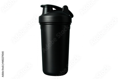 Wallpaper Mural Realistic 3d rendering of black protein shaker, showcasing sleek design for fitness nutrition needs, transparent background Torontodigital.ca