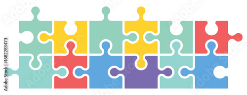 Simple pieces of puzzle pattern