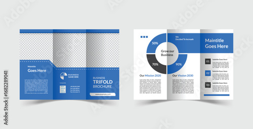 Business Trifold Brochure Template in Tri Fold Layout